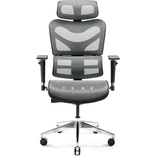 Diablo Chairs V-Commander Netzstoff Schwarz/Grau