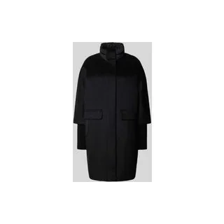 Mantel mit Stehkragen, Black, 44