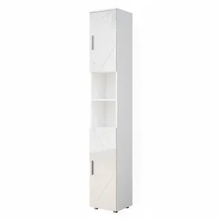 Vicco Irma Hochschrank 30 x 192 cm Weiß Hochglanz Holz