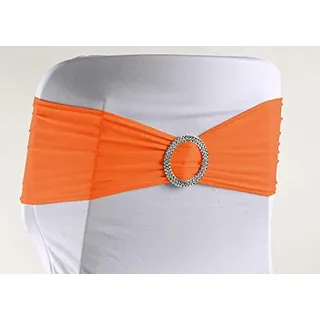 Stuhlschleife Stretch Schleifenbänder Schleifen für Stuhlhussen (Orange)