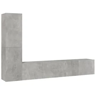 vidaXL 4-tlg. TV-Schrank-Set 30 x 30 x 30 cm Grau Holzwerkstoff