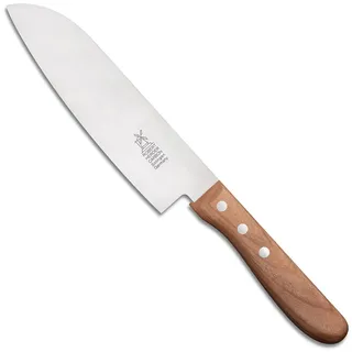Windmühlenmesser Santoku Kochmesser 18 cm Braun