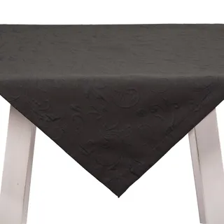 Pichler Tischwäsche Scala Tischdecke 100x100 cm | anthrazit - grau