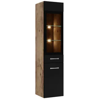 Badplaats Rio 131 x 30 x 30 cm Eiche Kastanie / Schwarz Holz