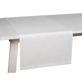 PICHLER Tischläufer, weiß Textil, Uni, rechteckig, 50x150 cm, Wohntextilien, Tischwäsche, Tischläufer