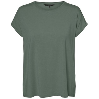 Vero Moda T-Shirt Basic Stretch T-Shirt VMAVA 5157 in Grün-2 grün|schwarz S (36)