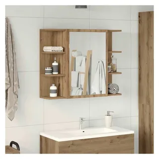 vidaXL Bad-Spiegelschrank Artisan-Eiche 80x20,5x64cm Holzwerkstoff