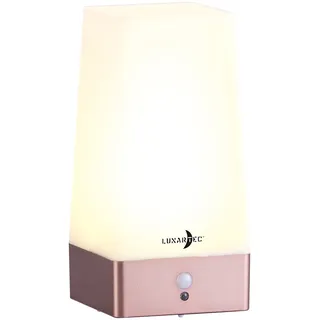 LED-Akku-Tischlampe mit PIR-Bewegungs-Sensor, USB, warmweiß, eckig