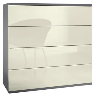 Vladon Pavos V3 76 x 76 x 35 cm Anthrazit matt / Creme Hochglanz