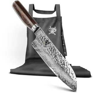 KAI Shun Premier Tim Mälzer Geschenkset Santoku 18cm + Kochschürze grau TDM1702-W24