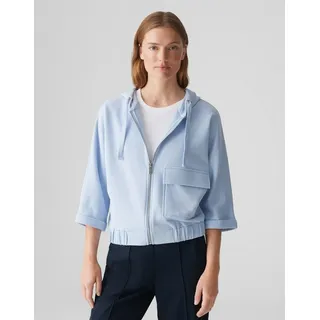 Opus Sweatjacke GUSA Batwing Fit aus softer Baumwolle blau 40