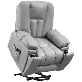 Homcom Fernsehsessel mit Aufstehhilfe Elektrisch 96 x 106 x 94 cm Grau