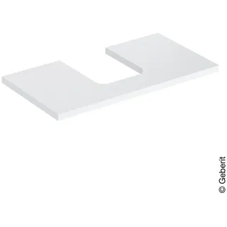 Geberit ONE Waschtischplatte, Ausschnitt mittig, für Aufsatzwaschtisch Schalenform 75x3x47cm, 505272001,