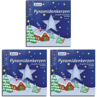 Ebersbacher Kerzenfabrik GmbH Pyramidenkerzen ca. 17 x 100mm (54 Kerzen, Weiß)