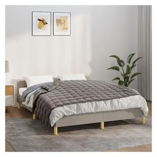 vidaXL Gewichtsdecke Grau 140x200 cm 6 kg Stoff