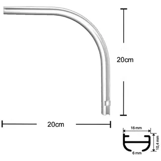 Garduna Gardinenschiene Rundbogen für halbrunde Schleuderschiene, verschraubt, Aluminium weiß