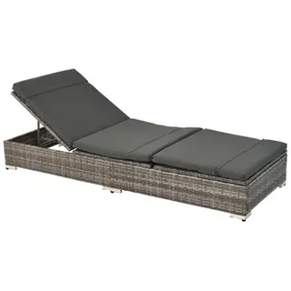 Merxx Gartenliege 195 x 73 x 26 cm grau