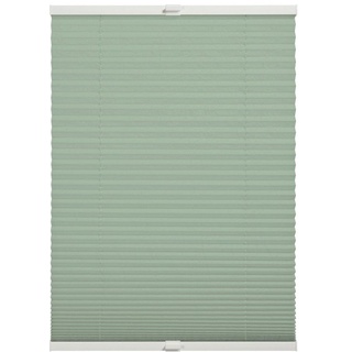 Plissee Milla, SCHÖNER WOHNEN-Kollektion, blickdicht, mit Bohren, verschraubt, silberne oder weiße Rollo-Technik grün 80 cm x 130 cm