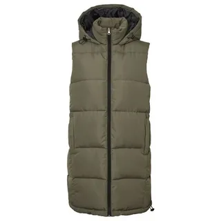 Noisy may Steppweste Langes Design Wattierte Puffer NMAURORA für Damen NMAURORA HOOD VEST NOOS grün S (36)