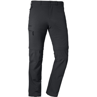 Schöffel Herren Pants Koper1 Zip Off, flexible Herren Hose mit Zip-Off Funktion, schnell trocknende und kühlende Wanderhose aus 4-Wege-Stretch, black, 110