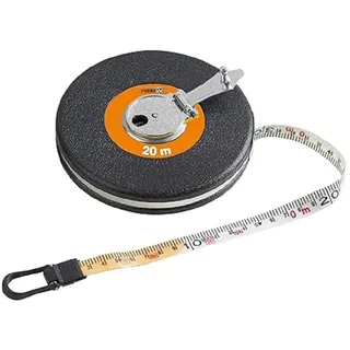 Meister Craft Rollbandmaß 20 m Orange/Chromfarbig/Schwarz