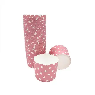 Frau WUNDERVoll Muffinform Muffin Backformen, groß Durchmesser 6,1 cm, rosa, (100-tlg)