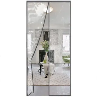 Magnet Thermo Türvorhang 90x195cm, Magnet Wärmeschutzvorhang für Türen, Kälteschutz und Wärmeschutz im Winter, Ideal für die Nutzung von Klimaanlagen im Sommer, Kinderleichte Klebemontage Ohne Bohren