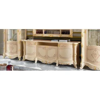 JVmoebel Sideboard Möbel Italienische Regale Fernseh Regal TV Stand RTV Massiv Holz Weiß, Made in Europa weiß