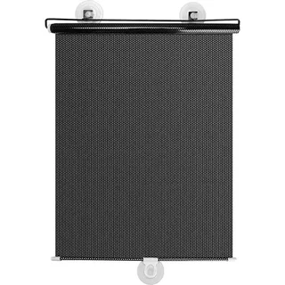 Sonnenschutz-rollo Mit Saugnäpfen, Verdunkelungsvorhang Ohne Bohren, Schwarzes Pvc, Kleiner Fenstervorhang Mit Transparenten Saugnäpfen, Schwarz, 40 Cm Breit X 60 Cm Lang