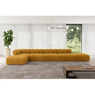 altdecor Ecksofa Kerru-L3 Cord 2-Sitzer Senfgelb