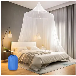 LuxusKollektion Moskitonetz Moskitonetz Bett Doppelbett Einzelbett Großes Reise Betthimmel weiß