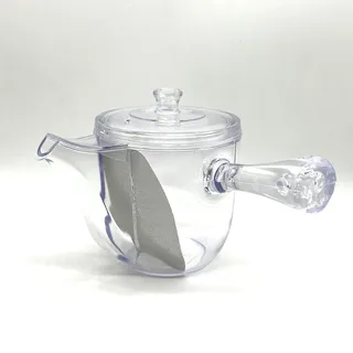 Unzerbrechliche, transparente Kyusu mit Noguchi Kumataro Teegarten-Logo, 520 ml, große Kapazität, japanische Teekanne mit feinmaschigem Edelstahl-Filter, hergestellt in Japan, spülmaschinenfest