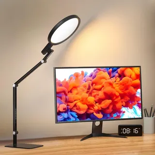 Comely LED Tischlampe Schwarz Touch Dimmbar 15W LED Nachttischlampe mit USB C Ladefunktion 2700K–6000K Ra97 Schreibtischlampe Nachtlicht für Schlafzimmer Büro Wohnzimmer