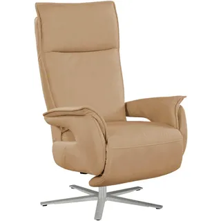 Cantus Relaxsessel, Ecru, Metall, 77x116x80 cm, Made in EU, Relaxfunktion, Wohnzimmer, Sessel, Relaxsessel