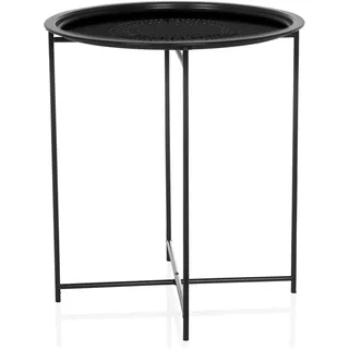 hjh living ALLRUND Schwarz Metall 45,0 x 45,0 x 52,0 cm