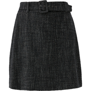 s.Oliver - Minirock aus Tweed, Damen, schwarz, 42