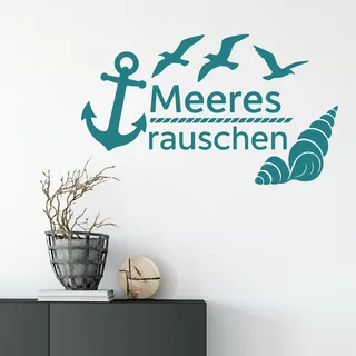 Wandtattoo Maritimes Meeresrauschen Anker Maritim Wandaufkleber Wanddeko