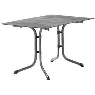 Sieger Klapptisch 120 x 80 x 73 cm Eisengrau/Beton Hell