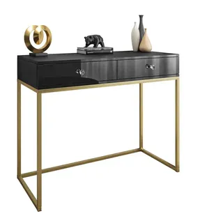 Lookway Konsolentisch BLANCO GOLD II (1x Konsolentisch), 100x81x42 cm schwarz