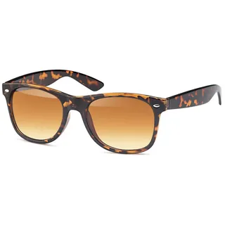 Stylebreaker Nerd Sonnenbrille mit Rechteckigen Gläsern, Damen, Braun demi, / Braun Verlauf | Gr.: onesize