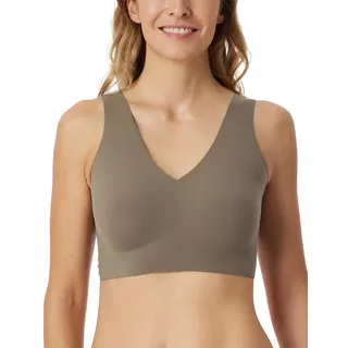 SCHIESSER Damen nahtloses Bustier mit herausnehmbaren Pads - Invisible Soft, Taupe_181767, 38 - 38