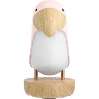 Nachttischlampe Aus Holz In Vogelform Mit Led-beleuchtung, Usb-anschluss, Ideal Für Studentenzimmer, Wohnzimmer Oder Studentenwohnheim, Rosa – Stimmungslicht Für Partys Oder Zum Lesen