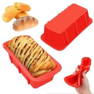 Rairsky 2 Stück Brotbackform Silikon für 650g Brote,Antihaftbeschichtet