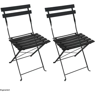 Hti-Living Bistro Set 3-tlg. Schwarz