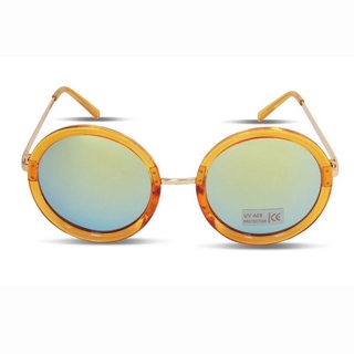 Sonia Originelli Sonnenbrille Sonnenbrille Verspiegelt Rund Damen Trend Sommer Onesize gelb