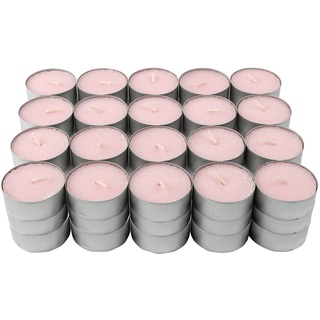 60 Stück Duft Teelichter Duftenden, Duftteelichter Duftkerzen - Duft Erdbeere mit Sahne