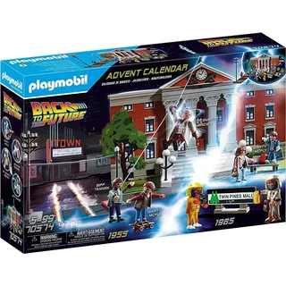 PLAYMOBIL Adventskalender 2021-70574 Back to The Future mit Sammelfiguren und Zubehörteilen der Science-Fiction-Triologie hinter jedem Türchen, 97-teilig, Ab 5 Jahren