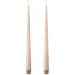 ester & erik LED-Kerze Ester & Erik LED Spitzkerze 30 cm 2er Set beige
