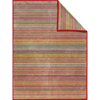 Wohndecke Wohndecke "Pescara", Erwin Müller, Baumwollmischung Streifen rot 150 cm x 200 cm
