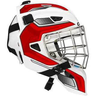 Goalie Maske CCM Axis F5 CCE White/Red Junior - Weiß,Rot
